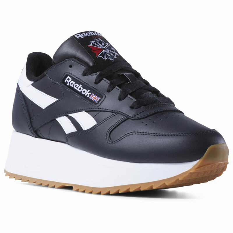 Reebok Classic Leather Double Tenisky Damske - Námornícka Modrá/Biele TD2404DL